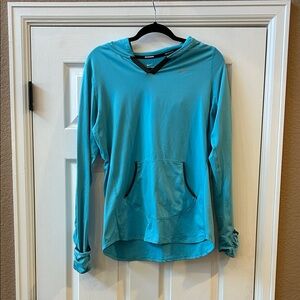 Nike Turquoise Hoodie with Front Pocket